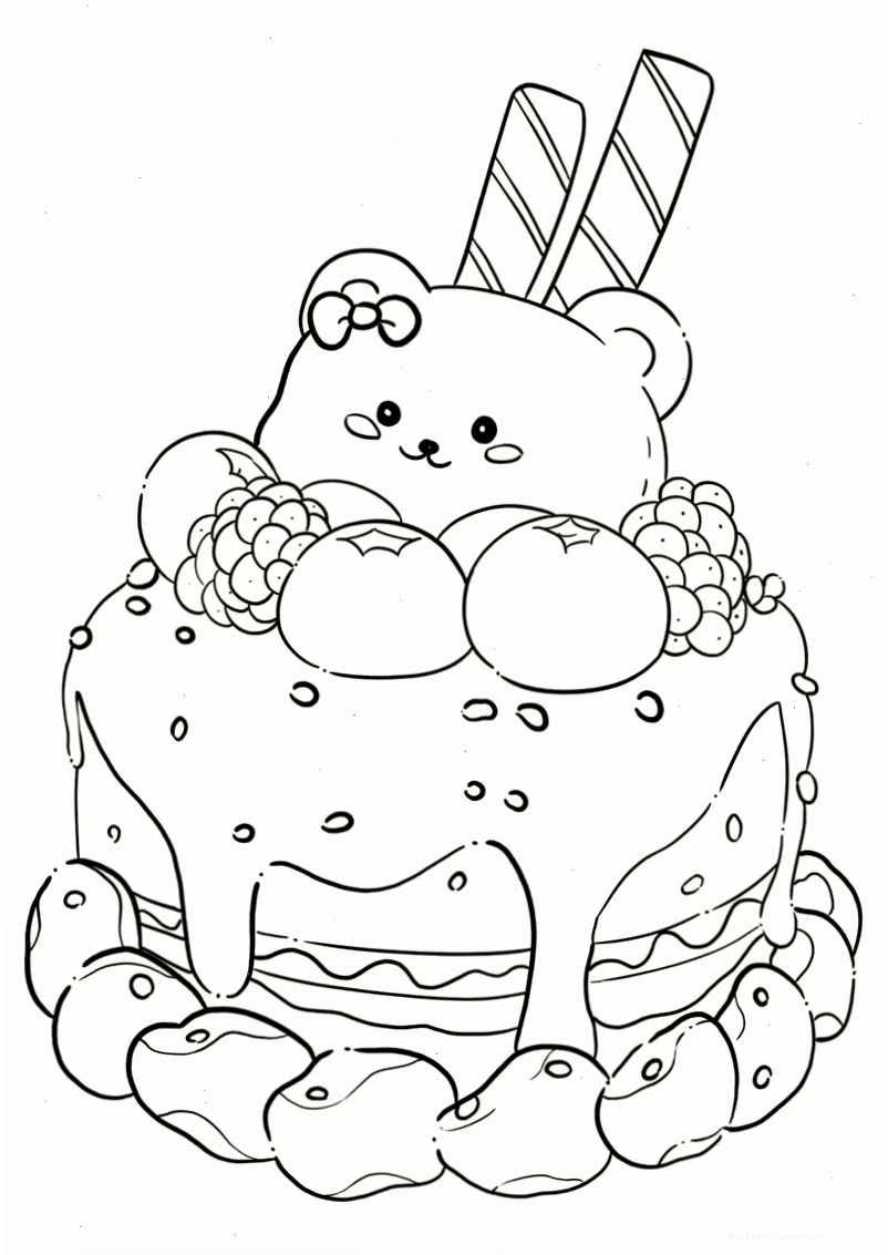 tranh tô màu bánh waffle
