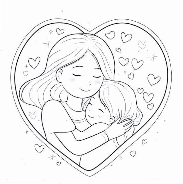 tranh tô màu bé tặng hoa cho mẹ ý nghĩa
