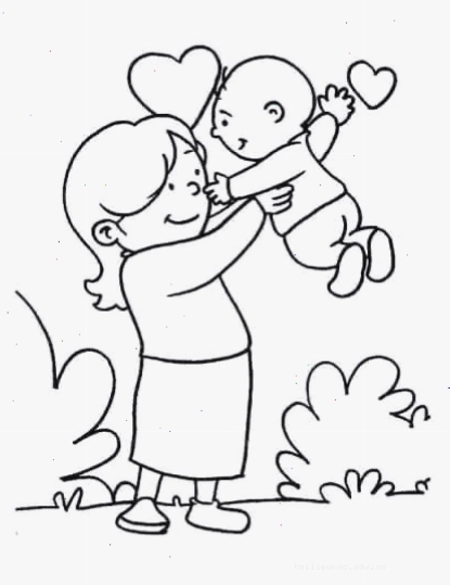 tranh tô màu bố mẹ
