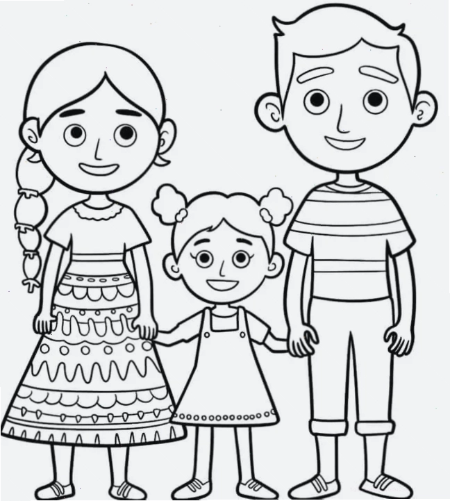 tranh tô màu bố mẹ