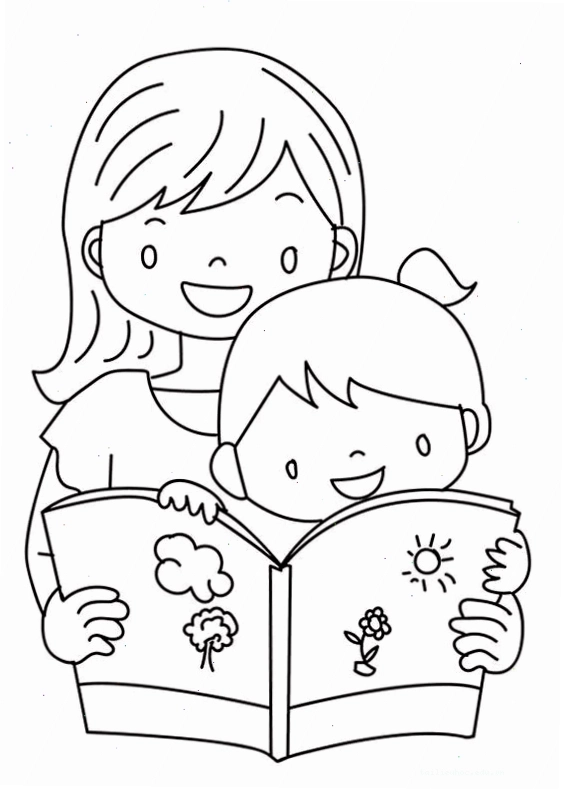 tranh tô màu bố mẹ