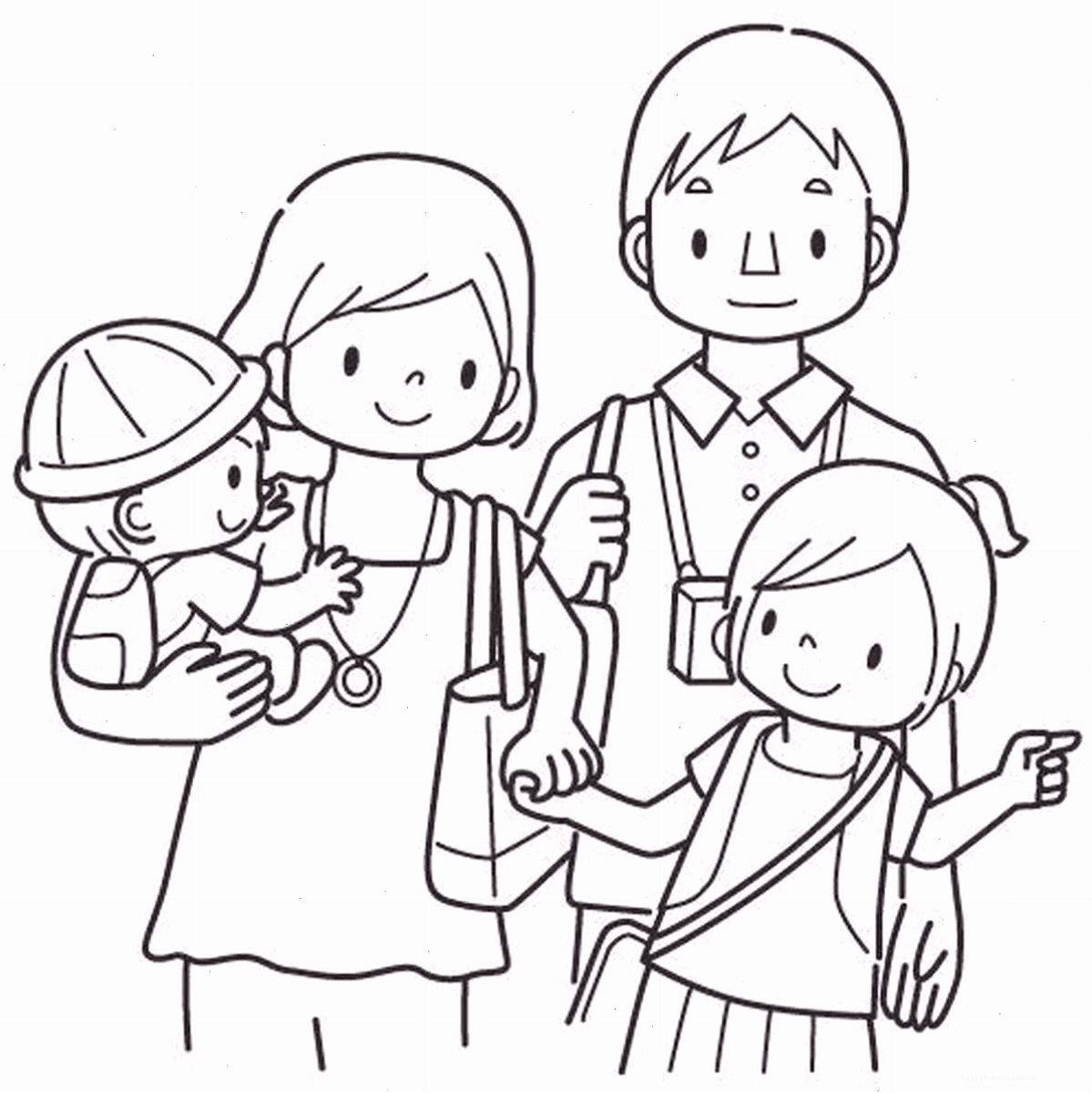 tranh tô màu bố mẹ