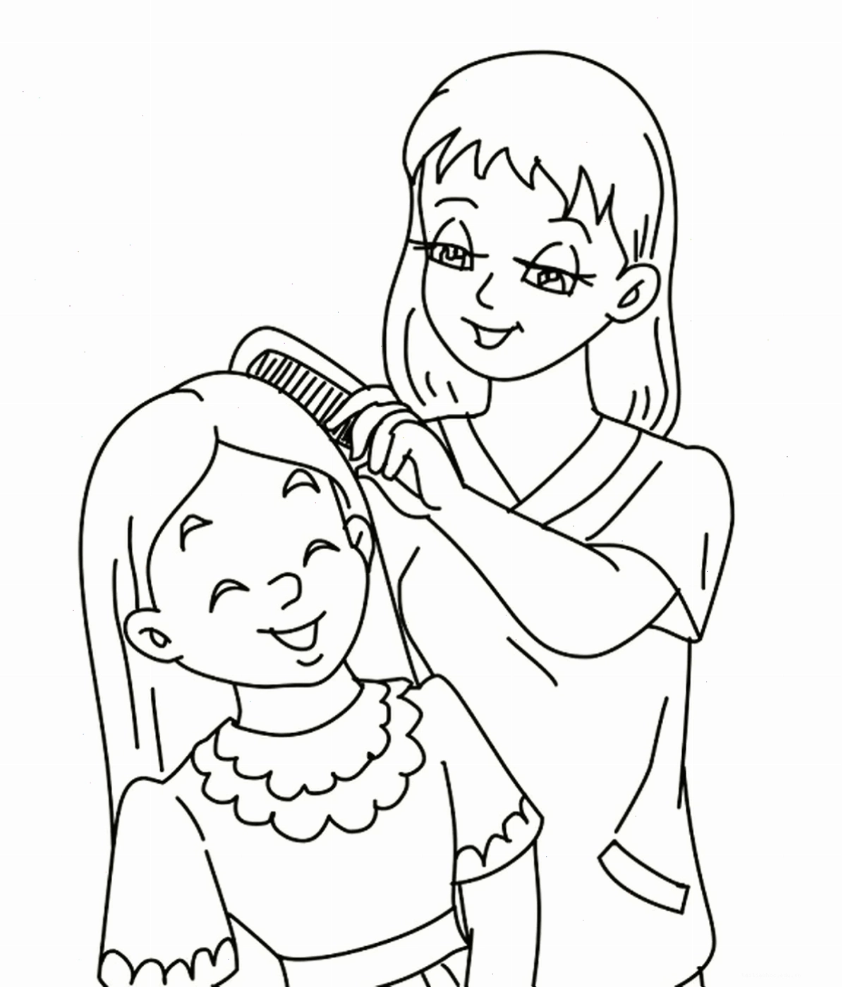 tranh tô màu bố mẹ