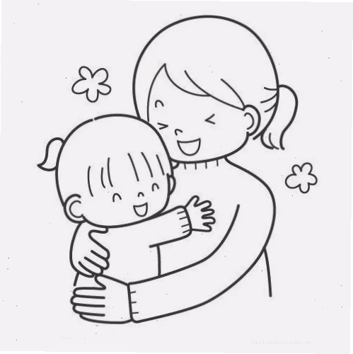 tranh tô màu bố mẹ
