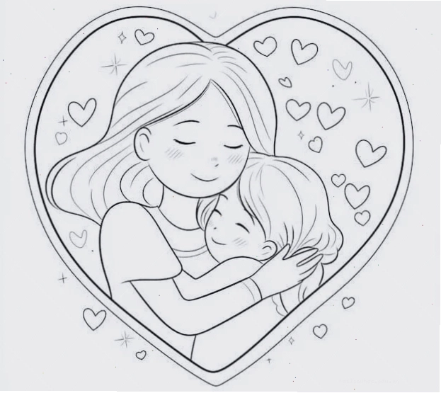 tranh tô màu bố mẹ