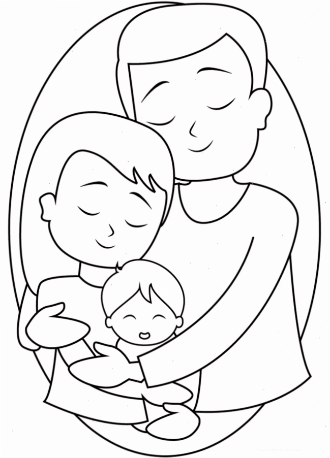 tranh tô màu bố mẹ