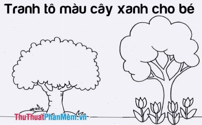 Tranh tô màu cây tre đơn giản tranh tô màu cây tre đơn giản