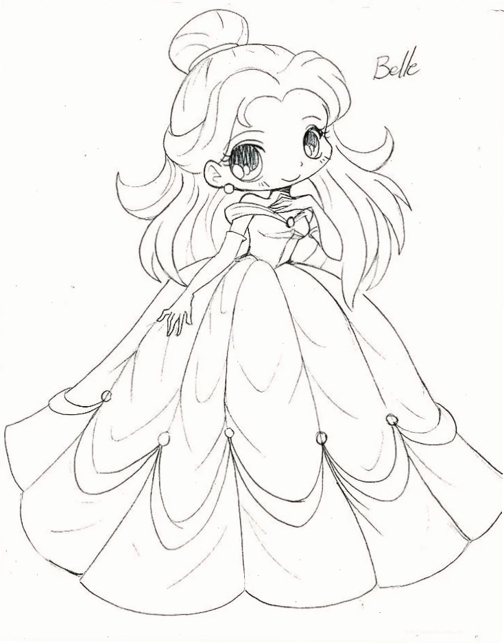 tranh tô màu chibi cho trẻ 4 tuổi