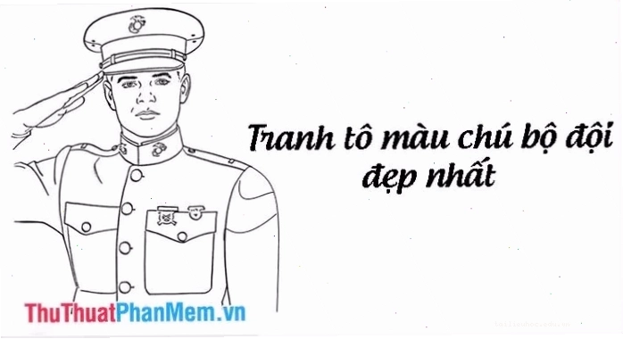 tranh tô màu chú bộ đội việt nam hải quân trồng rau