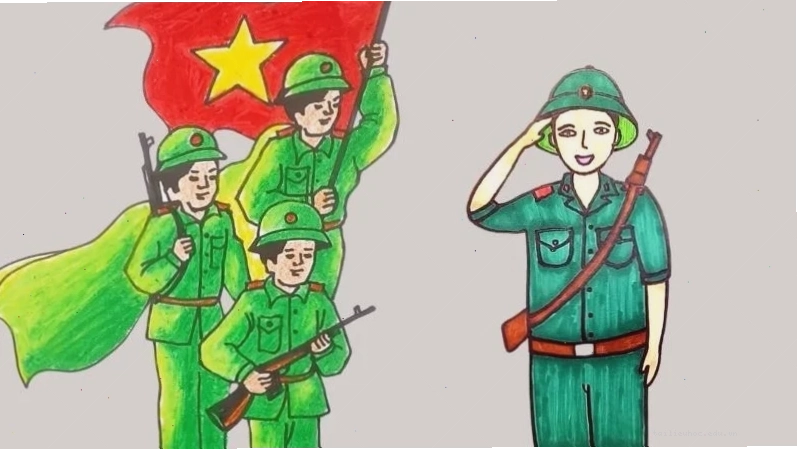 tranh tô màu chú bộ đội việt nam trên đảo xa
