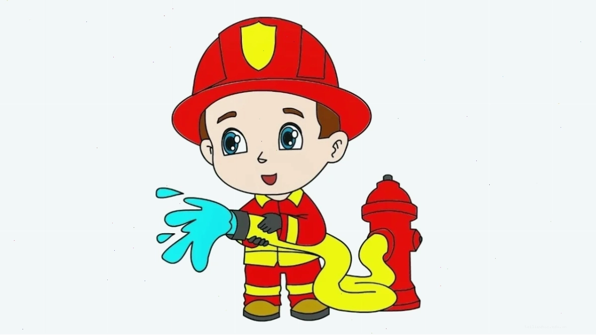 Tranh tô màu chú lính cứu hỏa dũng cảm