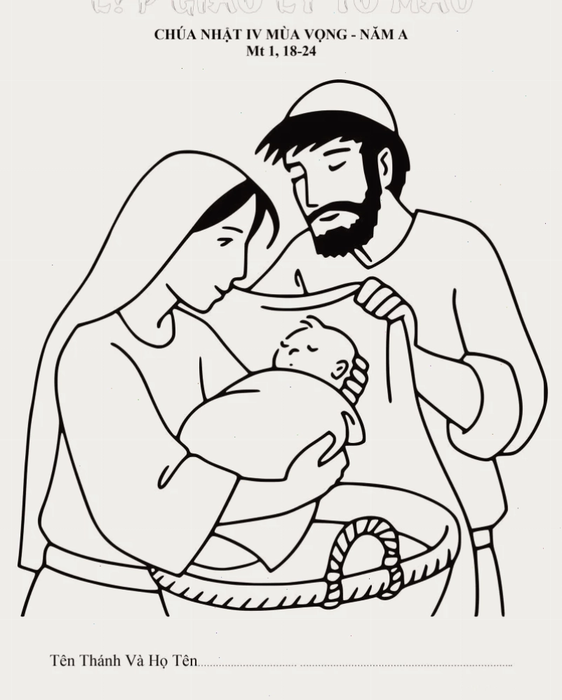 tranh tô màu chúa giáng sinh nghệ thuật