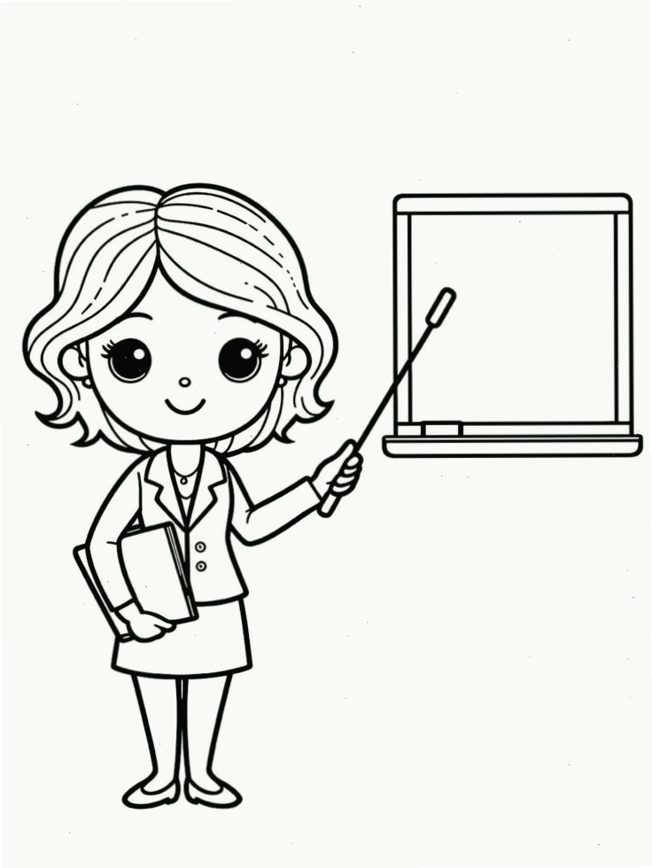 tranh tô màu múa tranh tô màu cô giáo đang hướng dẫn múa