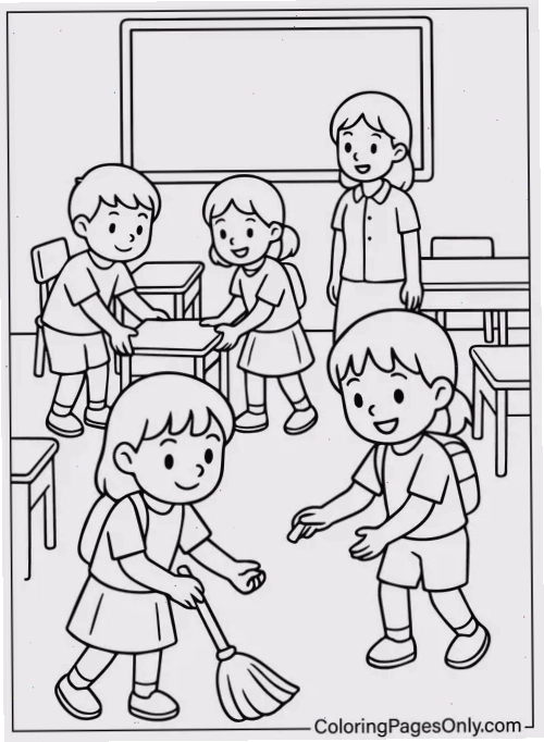 cô giáo lớp mầm non tranh tô màu cô giáo mầm non đón trẻ