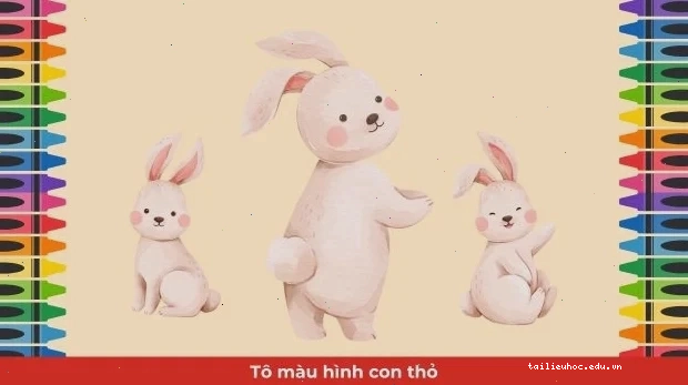 Tranh tô màu con thỏ