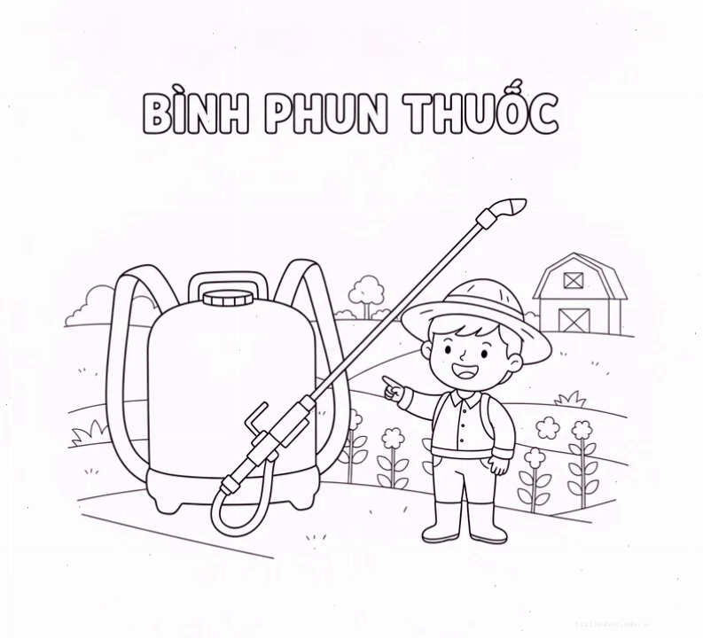 tranh tô màu dụng cụ nghề nông liềm tranh tô màu dụng cụ nghề nông cái liềm