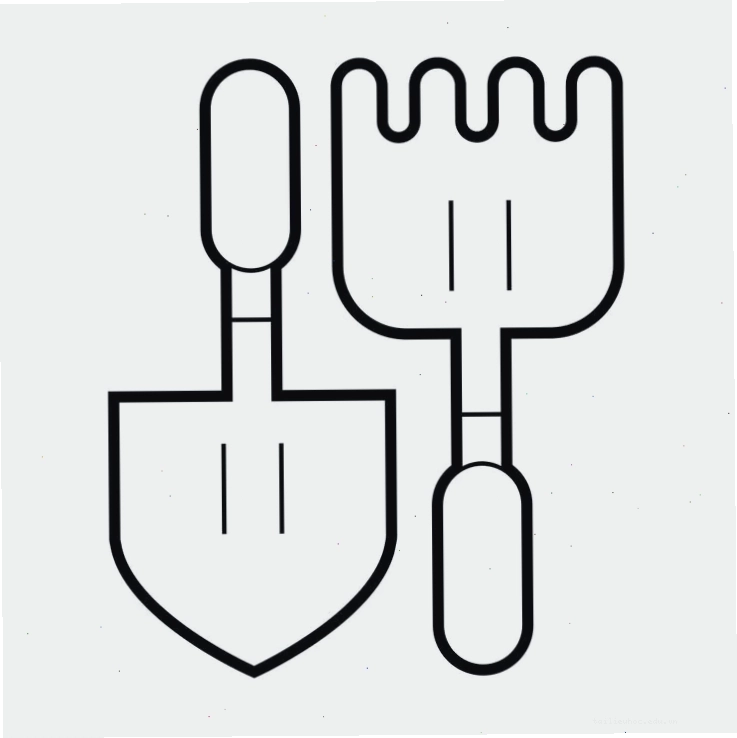 tranh tô màu dụng cụ nghề nông cái thúng tranh tô màu dụng cụ nghề nông với chiếc thúng