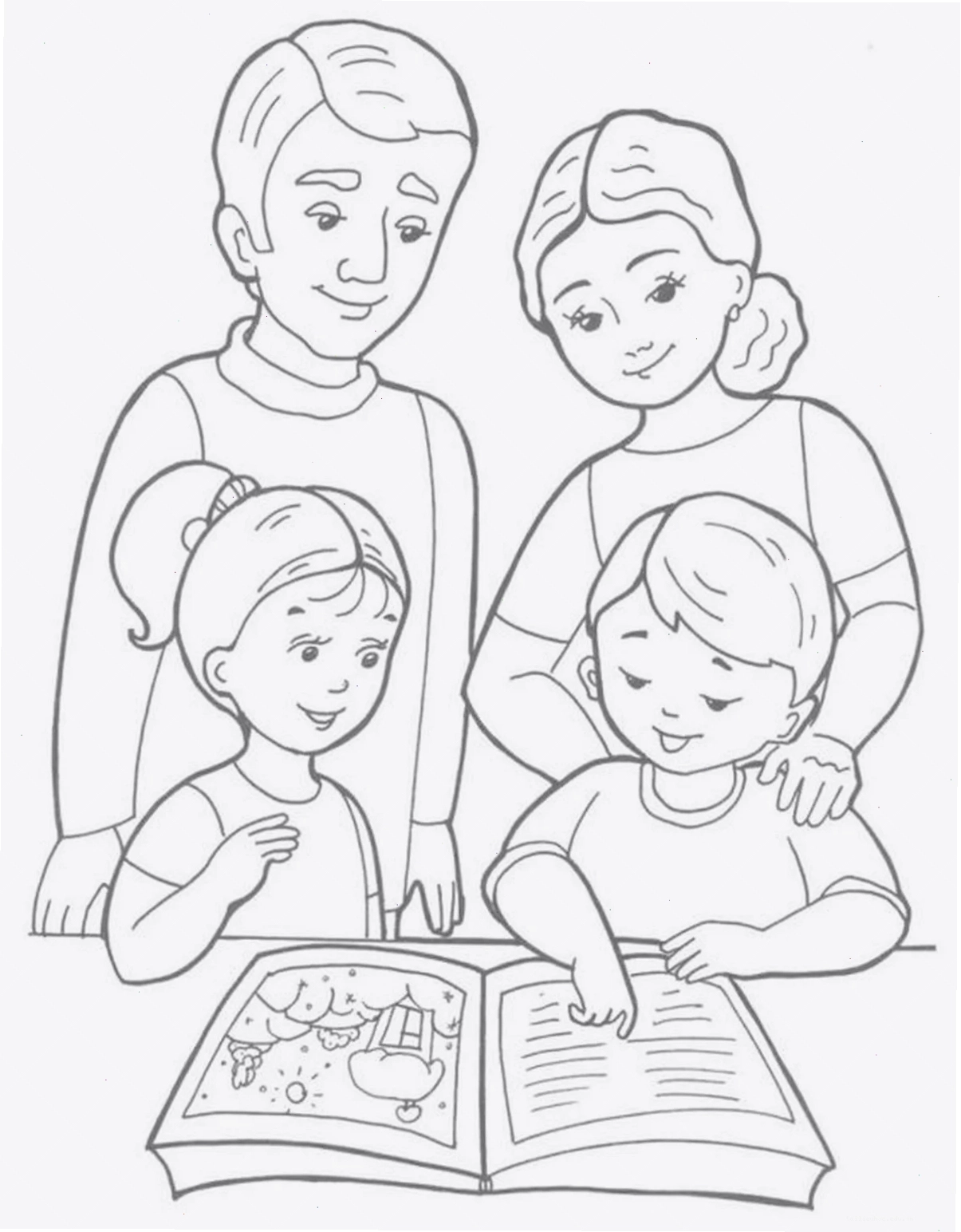 tranh tô màu ngôi nhà gia đình bằng gỗ
