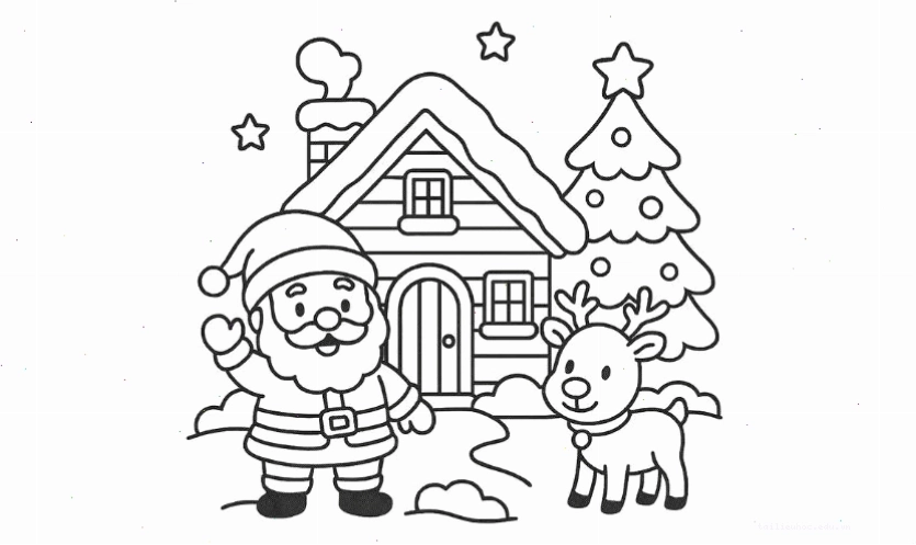Ngôi nhà đầy sắc màu tranh tô màu ngôi nhà noel đầy màu sắc