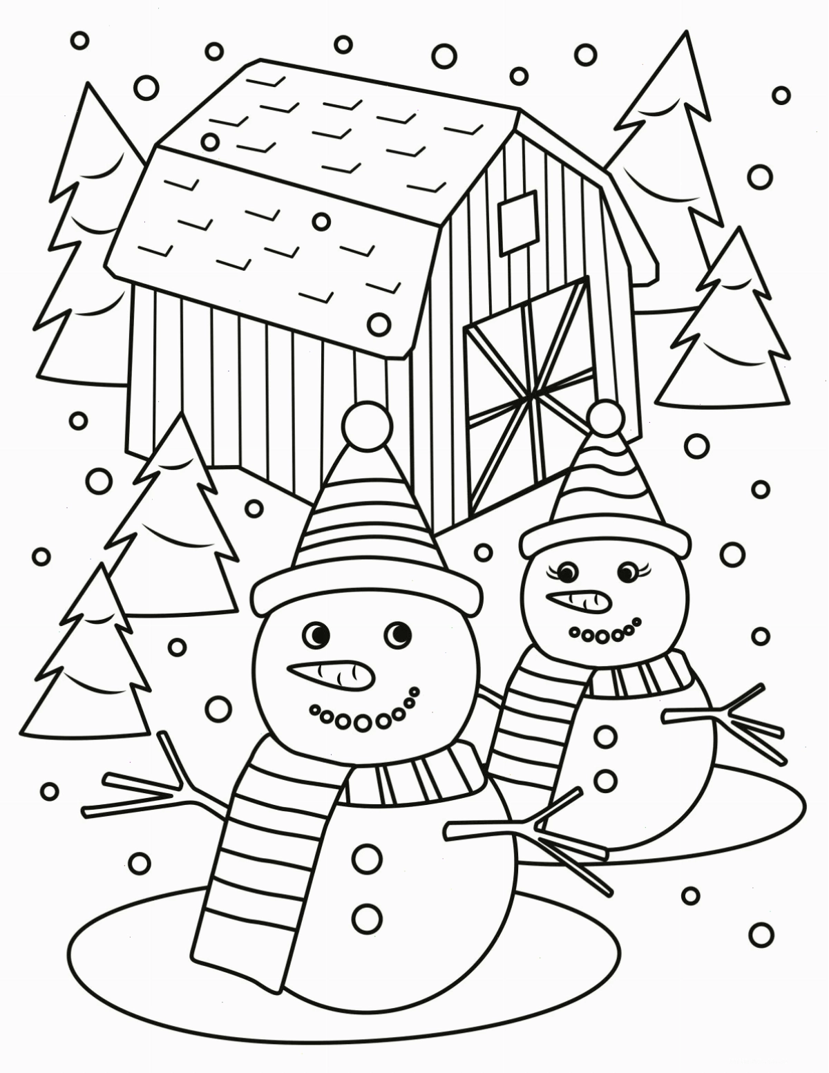 Trước giờ lễ hội tranh tô màu ngôi nhà noel trước giờ lễ hội