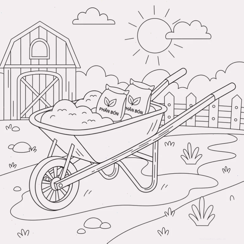 tranh tô màu sản phẩm nghề nông