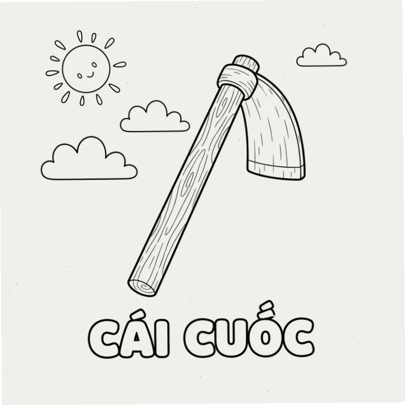 tranh tô màu sản phẩm nghề nông