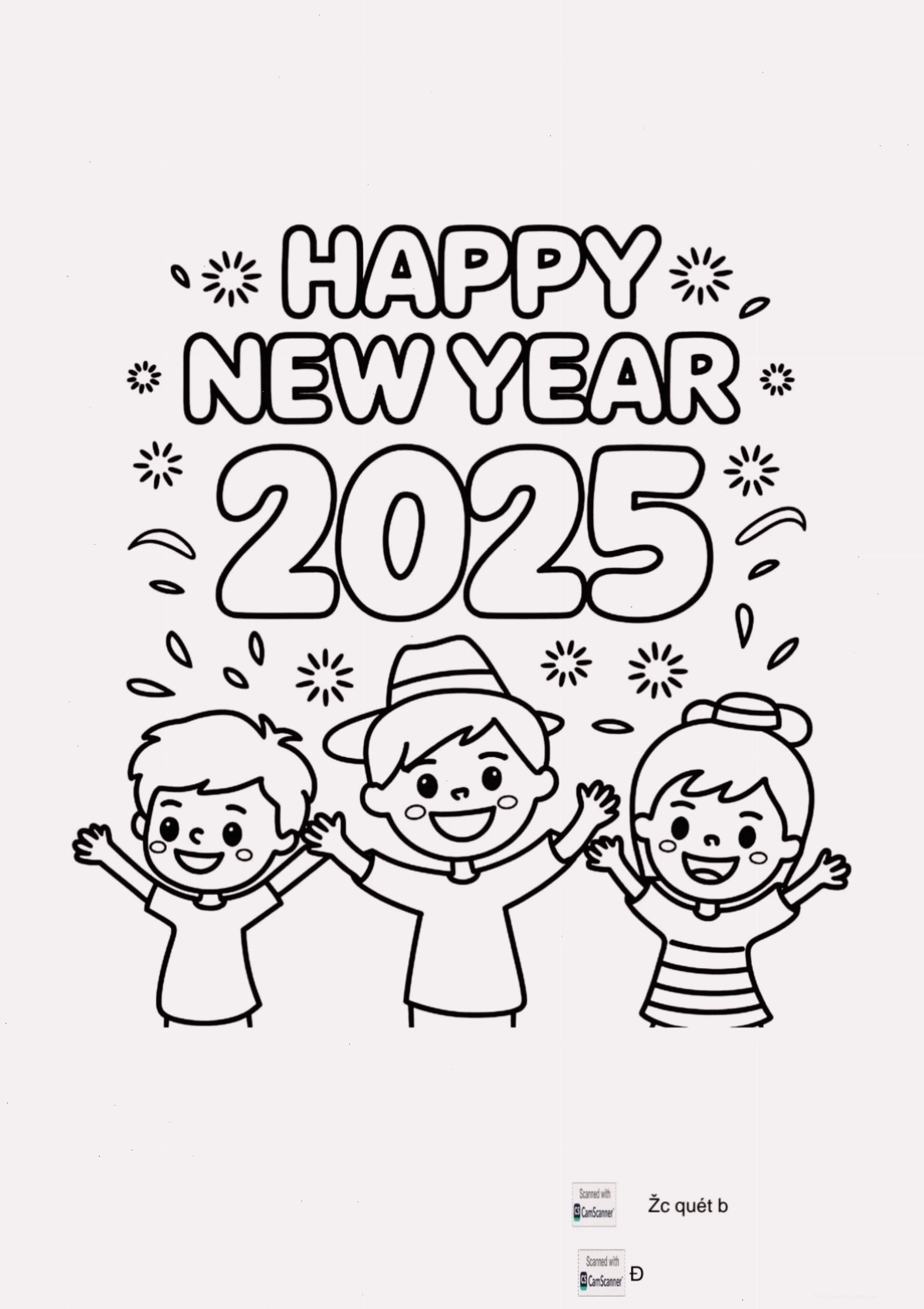 mẫu tranh tết đơn giản tranh tô màu tết 2025 đơn giản