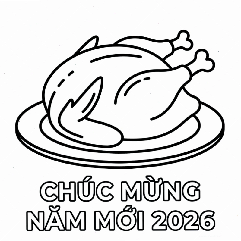 tranh tô màu tết 2026 chú ngựa chạy nhảy