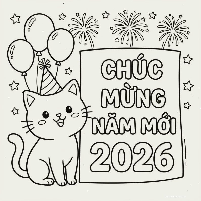 Bánh chưng ngày tết tranh tô màu tết 2026 đơn giản với hình bánh chưng