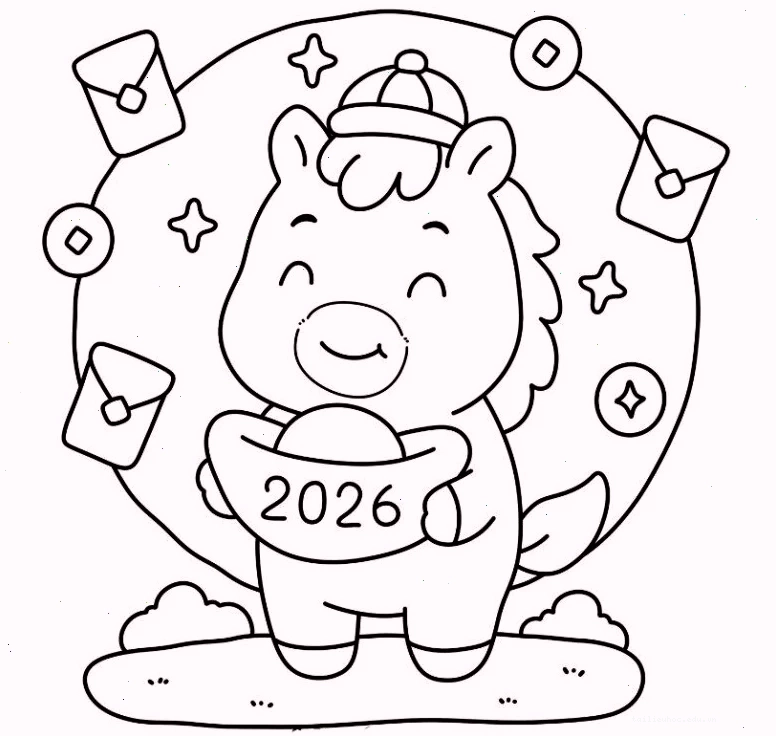 Hoa hướng dương xuân tranh tô màu tết 2026 hoa hướng dương
