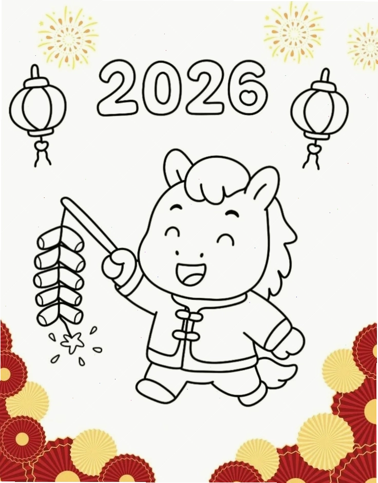 Hoa mai vàng tranh tô màu tết 2026 rực rỡ cùng hoa mai