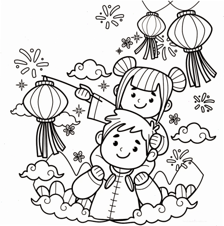 tranh tô màu tết trung thu bánh dẻo tranh tô màu tết trung thu bánh dẻo