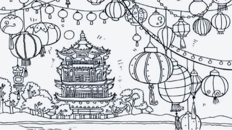 tranh tô màu tết trung thu gia đình tranh tô màu tết trung thu gia đình