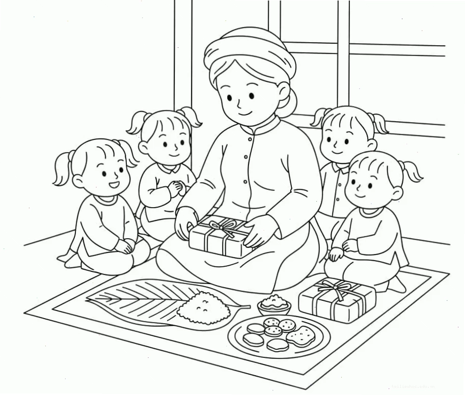 tranh tô màu thiệp chúc tết
