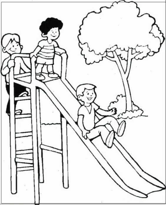 góc thư viện nhỏ tranh tô màu về trường mầm non có góc thư viện