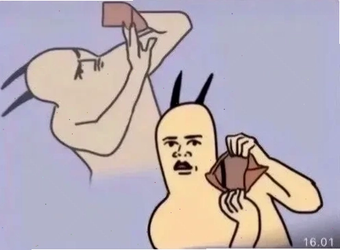Ví rỗng meme buồn cười ví rỗng meme minh họa cảnh hết tiền