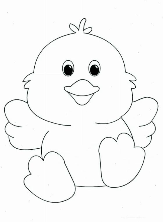 Vịt bơi hồ Vịt bơi vòng quanh hồ tô màu