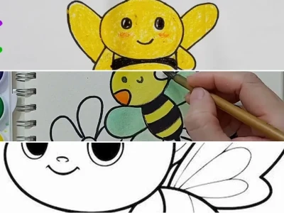Bé con ong tô màu gì để bức tranh thêm phần sống động