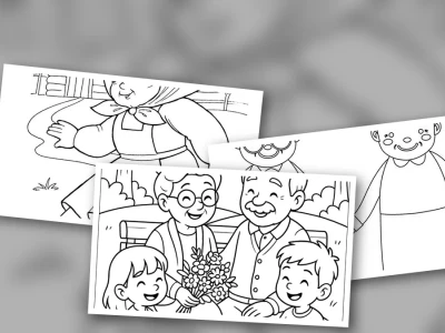 Bộ sưu tập tranh tô màu bà ngoại đẹp nhất cho bé yêu