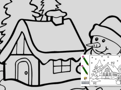 Bộ sưu tập tranh tô màu ngôi nhà noel đẹp nhất cho bé
