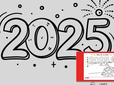 BST Tranh tô màu Tết 2025 độc đáo cho bé yêu sáng tạo