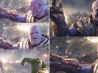 Thanos búng tay meme cực hài khiến dân mạng cười nghiêng