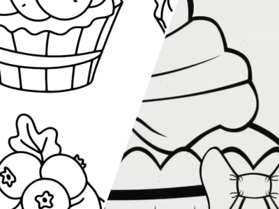 Tranh tô màu bánh cupcake cute khám phá sáng tạo ngay