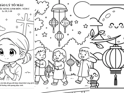 Tranh tô màu lễ hội khơi gợi sáng tạo văn hóa cho bé