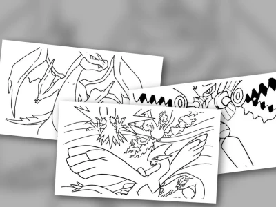 Trọn bộ hình tô màu pokemon huyền thoại mega đẹp nhất