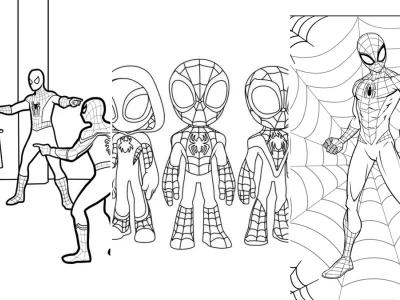 Trọn bộ hình vẽ tô màu spider man đỉnh cao cho bé yêu