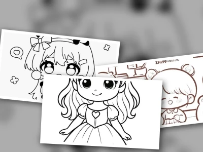 Tuyển tập in hình chibi tô màu siêu đáng yêu cho bé