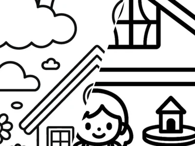 Tuyển tập in hình tô màu ngôi nhà đẹp nhất cho bé yêu