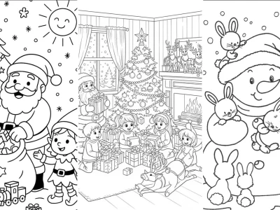 Tuyển tập tranh tô màu Noel cho bé rực rỡ sắc màu