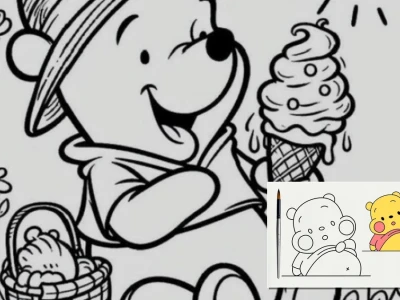 Tuyệt chiêu giúp con yêu hứng thú với gấu pooh tô màu